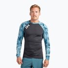 Dakine ανδρικό πουκάμισο κολύμβησης Hd Snug Fit Rashguard Crew μαύρο και μπλε DKA651M0004