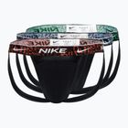 Ανδρικά σλιπ Nike Dri-FIT Everyday Cotton Stretch Jock Strap 3 ζευγάρια μαύρο/κόκκινο/μπλε του Υδροχόου/πράσινο του γηπέδου