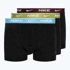 Ανδρικό μποξεράκι Nike Everyday Cotton Stretch Trunk 3 ζεύγη black/pear/aquarius/cark team red