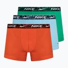 Ανδρικό μποξεράκι Nike Everyday Cotton Stretch Trunk 3 ζεύγη red/aquarius blue/stadium green