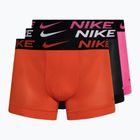 Ανδρικό μποξεράκι Nike Dri-FIT Cotton Trunk 3 ζεύγη picante red/laser fuchsia/black