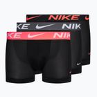 Nike Dri-Fit Essential ανδρικά σορτς μποξεράκια 3 ζευγάρια μαύρο/σκούρο γκρι/μαύρο