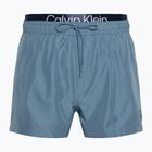 Ανδρικό Calvin Klein Short Double Waistband μαγιό σορτς σε σίγαση cerulean