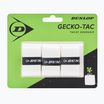 Dunlop Gecko-Tac Overgrip περιτύλιγμα ρακέτας σκουός 3 τεμάχια λευκό