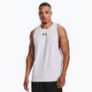 Under Armour Baseline Cotton Tank 100 ανδρική φανέλα μπάσκετ λευκό και μαύρο UAR-1361901100-100