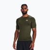 Under Armour HG Armour Comp SS ανδρικό μπλουζάκι προπόνησης marine από πράσινο/λευκό