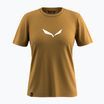 Γυναικείο t-shirt Salewa Solid Dry χρυσό καφέ νέο λογότυπο