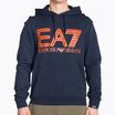 Ανδρικό φούτερ EA7 Emporio Armani Train Logo Series Oversize Logo Hoodie Coft navy blue