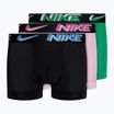 Ανδρικό μποξεράκι Nike Dri-Fit Essential Micro Trunk 3 ζεύγη stadium green/pink rise/black 3d