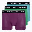 Ανδρικό μποξεράκι Nike Everyday Cotton Stretch Trunk 3 ζεύγη green/violet/blue