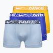 Nike Dri-Fit Essential ανδρικά σορτς μποξεράκια 3 ζευγάρια hyper royal/χρυσό/γκρι