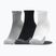 Under Armour Heatgear Quarter αθλητικές κάλτσες 3 ζευγάρια γκρι/μαύρο/λευκό 1353262