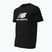 Ανδρικό t-shirt New Balance Stacked Logo μαύρο