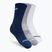 Κάλτσες τένις Babolat 3 ζευγάρια λευκές/ ναυτικές/ γκρι 5UA1371
