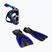 AQUASTIC σετ κατάδυσης με αναπνευστήρα Fullface μάσκα + πτερύγια μπλε SMFA-01SN