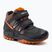 Geox New Savage Abx junior παπούτσια μαύρο/σκούρο πορτοκαλί