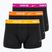 Ανδρικά σορτς μποξεράκια Nike Everyday Cotton Stretch Trunk 3 ζευγάρια μαύρο/χρυσό/κόκκινο βυσσινί