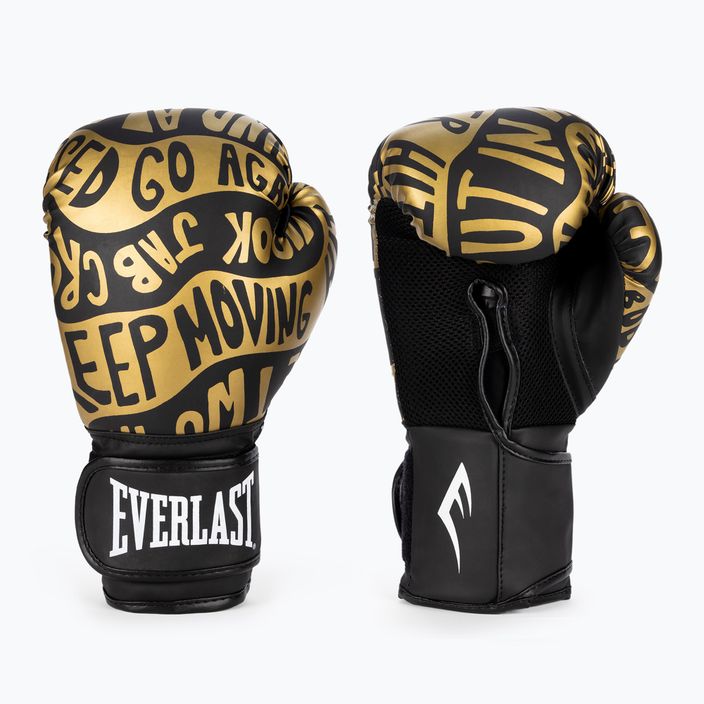 Everlast Spark μαύρα/χρυσά γάντια πυγμαχίας EV2150 BLK/GLD 3