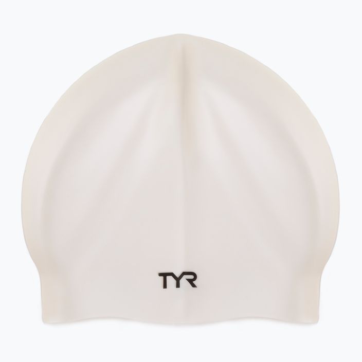 TYR Wrinkle-Free Silicone Swim Cap λευκό LCS