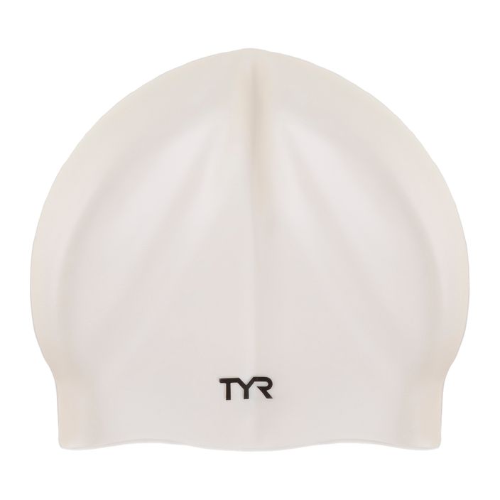 TYR Wrinkle-Free Silicone Swim Cap λευκό LCS 2