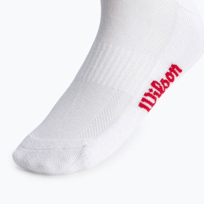 Γυναικείες κάλτσες τένις Wilson No Show 3 ζευγάρια λευκές WRA803301 4
