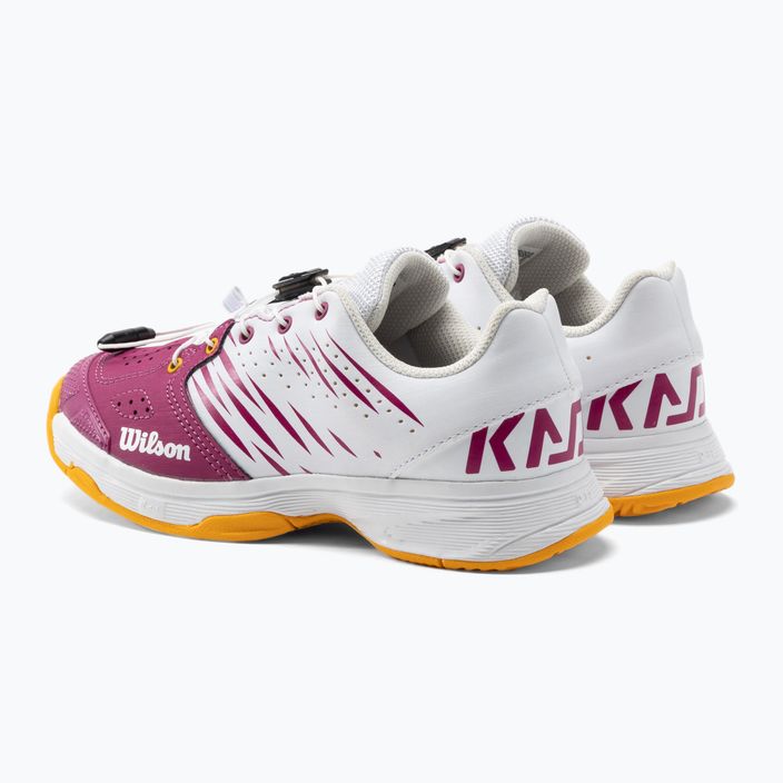 Wilson Kaos 2.0 παιδικά παπούτσια τένις λευκό και ροζ WRS329090 3