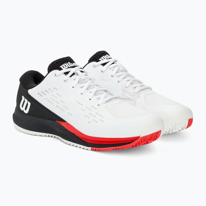 Ανδρικά παπούτσια τένις Wilson Rush Pro Ace λευκό/κόκκινο/κόκκινο παπαρούνας 4