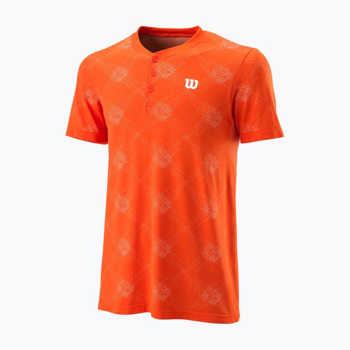 Ανδρικό πουκάμισο τένις Wilson PWR SMLS Henley III πορτοκαλί WRA804501