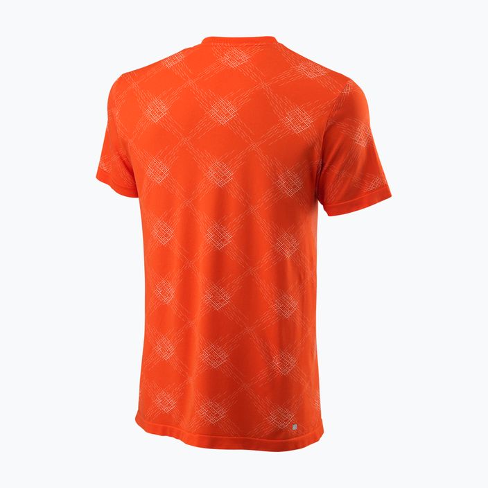 Ανδρικό πουκάμισο τένις Wilson PWR SMLS Henley III πορτοκαλί WRA804501 2