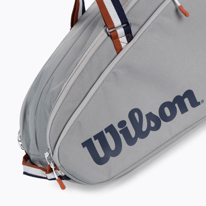 Wilson Team 6 Pack Rolland Garros τσάντα τένις γκρι WR8019101001 5