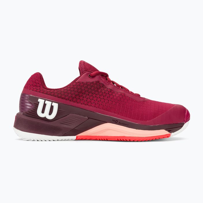 Γυναικεία παπούτσια τένις Wilson Rush Pro 4.0 Clay beet red/white/tropical peach 2