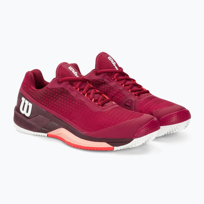 Γυναικεία παπούτσια τένις Wilson Rush Pro 4.0 Clay beet red/white/tropical peach 4