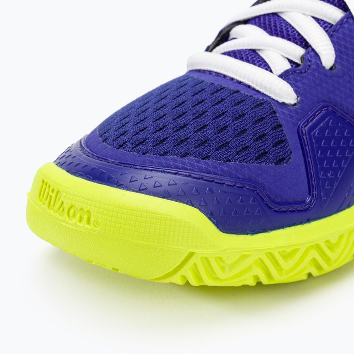 Wilson Rush Pro L Jr παιδικά παπούτσια τένις μπλε/μπλε εκτύπωση/κίτρινο ασφαλείας 7