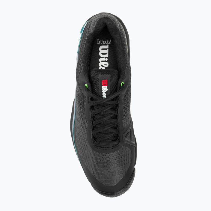 Wilson Rush Pro 4.0 Blade Clay ανδρικά παπούτσια τένις μαύρο/μαύρο/βαθύ πετρόλ 5