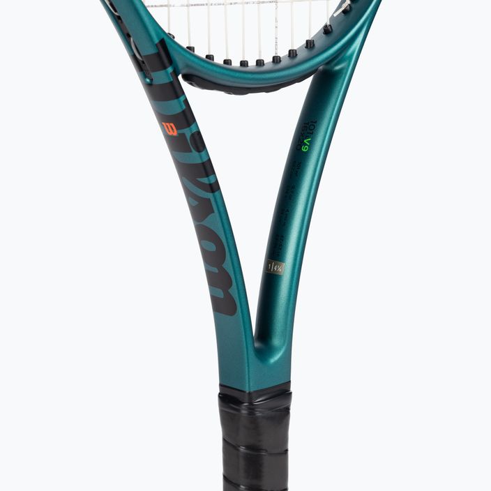 Wilson Blade 101L V9 πράσινη ρακέτα τένις 4