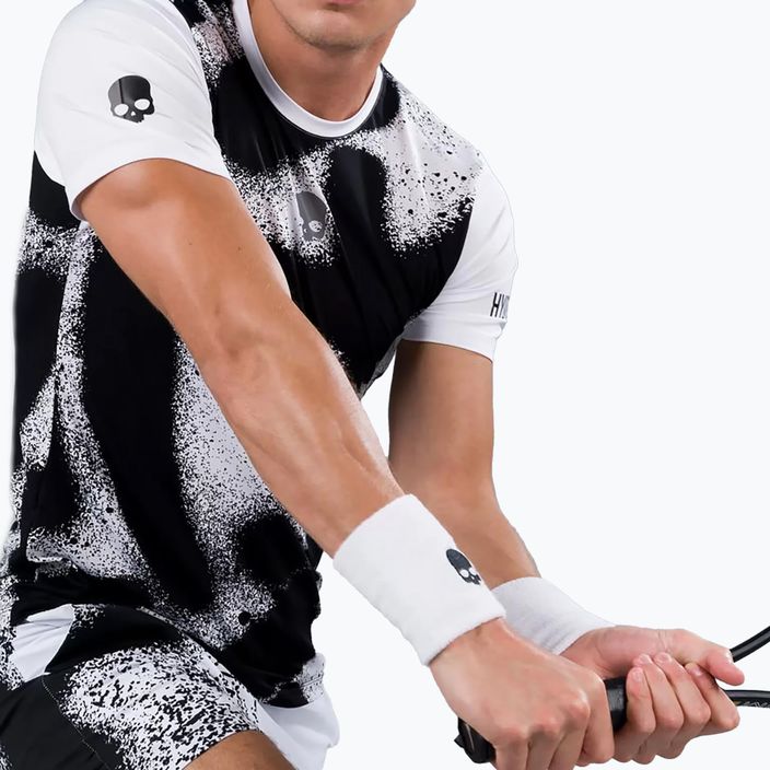 Ανδρικό μπλουζάκι τένις HYDROGEN Spray Tech λευκό T00502001 4