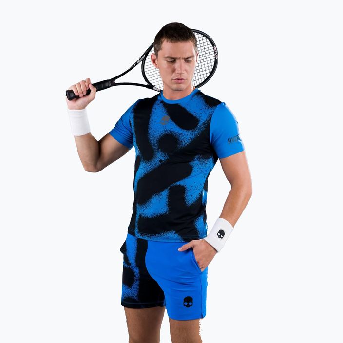Ανδρικό μπλουζάκι τένις HYDROGEN Spray Tech μπλε T00502014 3