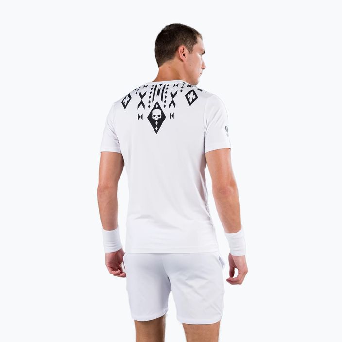 Ανδρικό μπλουζάκι τένις HYDROGEN Tribal Tech λευκό T00530001 2