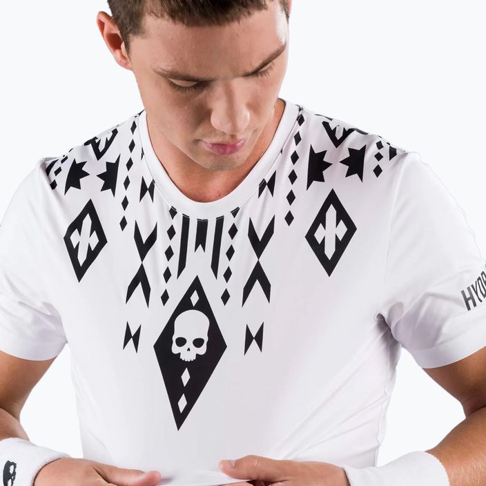 Ανδρικό μπλουζάκι τένις HYDROGEN Tribal Tech λευκό T00530001 3