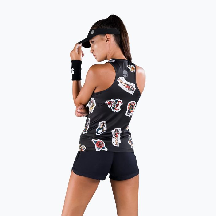 Γυναικείο μπλουζάκι τένις HYDROGEN Tattoo Tech μαύρο T01525007 4