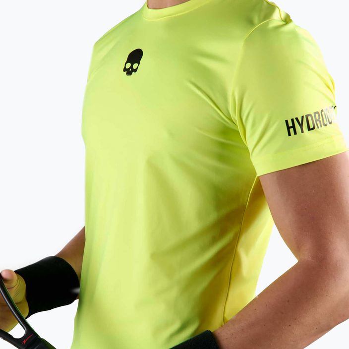 Ανδρικό HYDROGEN Basic Tech Tee φθορίζον κίτρινο μπλουζάκι τένις 3