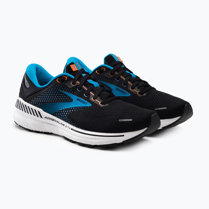 Brooks Adrenaline GTS 22 ανδρικά παπούτσια για τρέξιμο μαύρο-μπλε 1103661D034 5