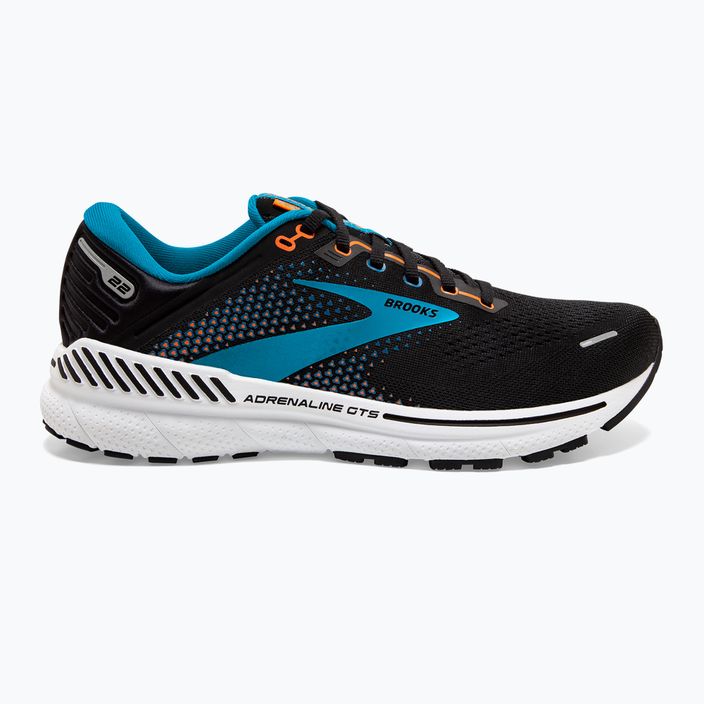 Brooks Adrenaline GTS 22 ανδρικά παπούτσια για τρέξιμο μαύρο-μπλε 1103661D034 10