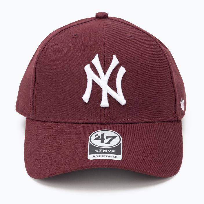 47 Brand MLB New York Yankees MVP SNAPBACK σκούρο καφέ καπέλο μπέιζμπολ 4