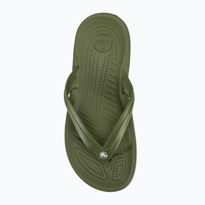 Crocs Crocband Flip πράσινο στρατού/λευκό σαγιονάρες 6