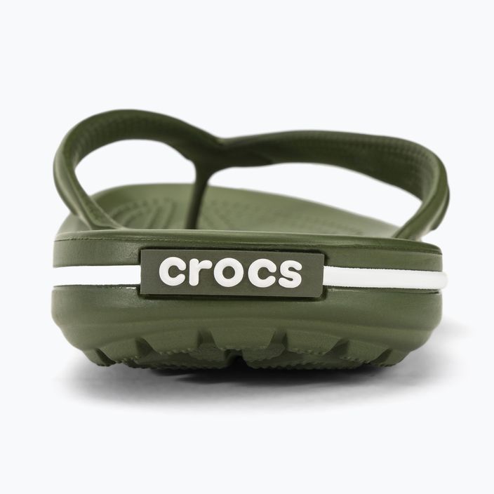Crocs Crocband Flip πράσινο στρατού/λευκό σαγιονάρες 7
