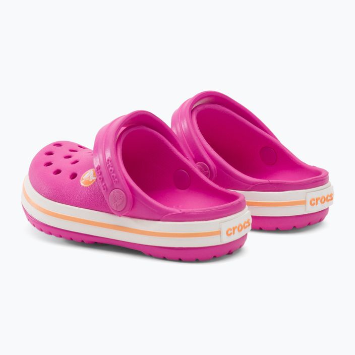 Crocs Kids Crocband Clog ηλεκτρικό ροζ/κανταλούπι σαγιονάρες 4
