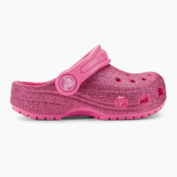 Crocs Classic Glitter Clog T ροζ λεμονάδα παιδικές σαγιονάρες 3