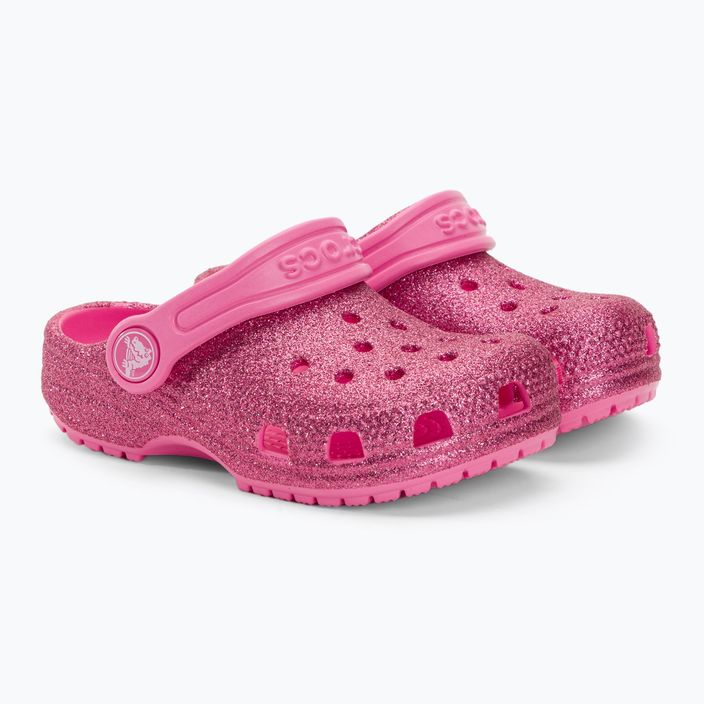 Crocs Classic Glitter Clog T ροζ λεμονάδα παιδικές σαγιονάρες 5