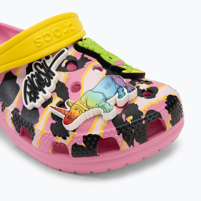 Παιδικές παντόφλες Crocs Ron English Party Animals Classic Clog Kids pink lemonade/multi 9